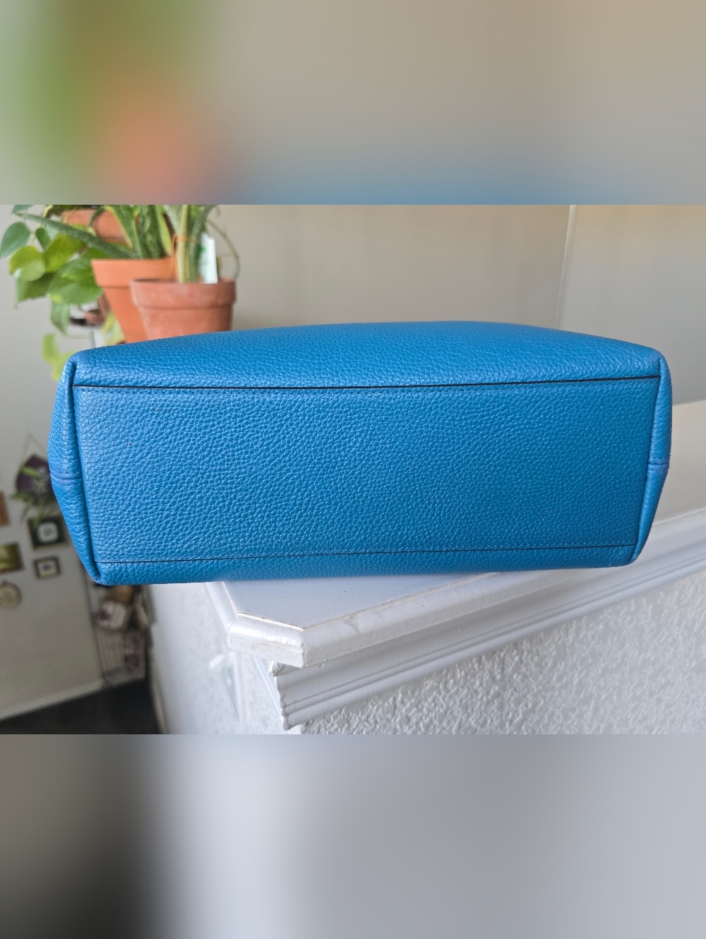 Coach Sophia Small Tote Bright Blue Pebbled Leather 💙 & Silver Hardware #36604 - Picture 6 of 14
